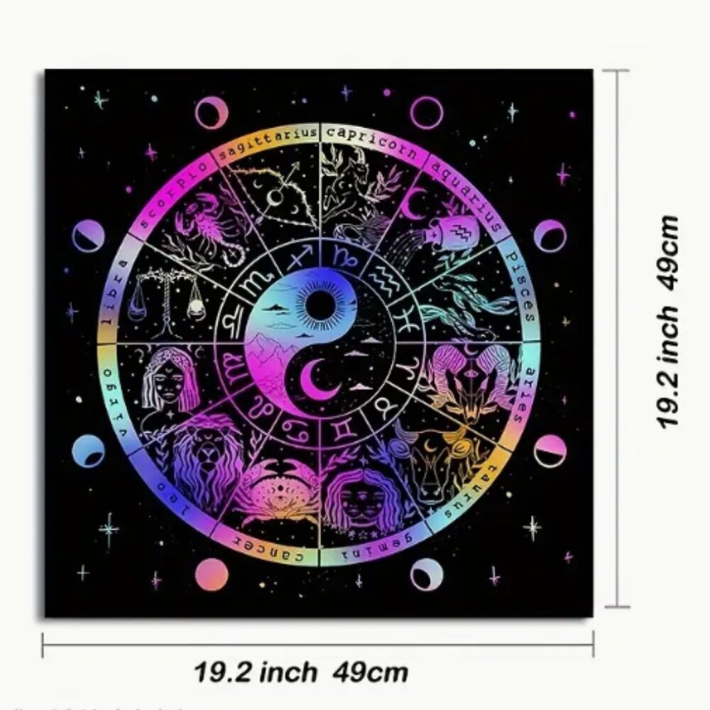 Constellation Zodiac Tarot Cloth 19 X 19 NWT